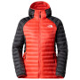 Damenjacke The North Face W Bettaforca Lt Down Hoodie rot RADIANT ORANGE/TNF BLACK
