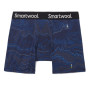 Herren funktionelle Boxershorts Smartwool M Merino Print Boxer Brief Boxed dunkelblau deep navy digital summit print