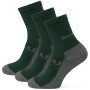 Socken Zulu Bambus Trek M 3-pack dunkelgrün dark green