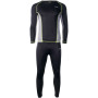 Herren-Thermounterwäsche Hi-Tec Kamo set schwarz/grau Black/FrostGray/LimePunch