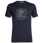 Herren-T-Shirt Icebreaker Mens Tech Lite SS Crewe Everest Crest dunkelblau MidnightNavy