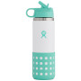 Kindertrinkflasche Hydro Flask Kids Wide Mouth 20 oz Straw Lid/Boot türkis Iceland
