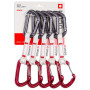 Express-Set Ocún Hawk Qd Combi Bio-Dyn-Ring 15 mm 10 cm 5-Pack rot/grau Red