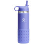 Kindertrinkflasche Hydro Flask Kids Wide Mouth 20 oz Straw Lid/Boot lila lupine