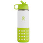 Kindertrinkflasche Hydro Flask Kids Wide Mouth 20 oz Straw Lid/Boot gelb Jungle