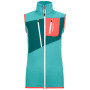 Damenweste Ortovox W's Fleece Grid Vest hellblau Ice Waterfall