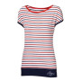 Damen-T-Shirt Progress OS Sepia 24NV weiß/blau TricolorStrips