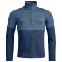 Herren-Sweatshirt Ortovox Fleece Light Zip Neck blau Blue Nunatak