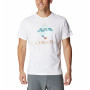 Herren-T-Shirt Columbia M Rapid Ridge Graphic Tee weiß White, Hyper Nature Graphic