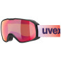 Skibrille Uvex Xcitd CV schwarz/orange black matt SL/scarlet-green
