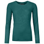 Damen-T-Shirt Ortovox 185 Merino Tangram Ls W grün pacific green
