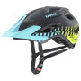 Fahrradhelm Uvex Access schwarz/blau Black Aqua Lime Mat