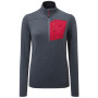 Damen-Sweatshirt Mountain Equipment Lumiko Wmns Zip T Medieval Blue grau Ombre Blue/Capsicum