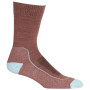 Damensocken Icebreaker Women Hike+ Light Crew rosa grape/haze/blizzard hthr