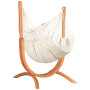 Schaukelstuhl mit Ständer La Siesta Udine Organic Latte beige/weiß latte