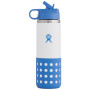 Kindertrinkflasche Hydro Flask Kids Wide Mouth 20 oz Straw Lid/Boot hellblau Coke