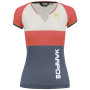 Damen-T-Shirt Karpos Moved Evo W Jersey grau/rot Hot Coral/Cloud Dancer/Vintage
