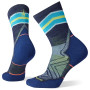 Damensocken Smartwool W Run Targeted Cushion Mid Crew blau/hellblau deep navy