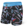 Boxershorts Saxx Ultra Boxer Brief Fly schwarz/blau BlueBirdsOfParadise