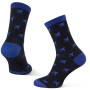 Socken Warg Happy Merino M Airplane schwarz/blau Black/Blue
