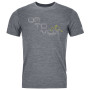Herren-T-Shirt Ortovox 185 Merino Tangram Logo Ts M grau grey blend