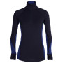 Damen-T-Shirt Icebreaker 260 Zone Ls Half Zip dunkelblau MidnightNavy/RoyalNavy