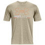 Herren-Funktionsshirt Under Armour Training Vent Graphic SS grau Khaki Gray / Stone / Blaze Orange