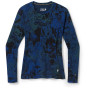 Damen-Funktionsshirt Smartwool W Classic Thermal Merino BL Pattern CB blau/schwarz blueberry hill marble