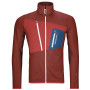 Herren-Sweatshirt Ortovox Fleece Grid Jacket rot/orange clay orange