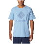 Herren-T-Shirt Columbia Pacific Crossing™ II Graphic SS Tee hellblau Jet Stream, CSC Stacked Logo Graphic