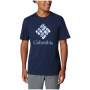 Herren-T-Shirt Columbia M Rapid Ridge Graphic Tee dunkelblau Collegiate Navy, CSC Stacked Floral Grx