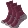 Socken Zulu Bambus Trek W 3-pack weinfarbe wine