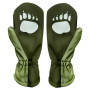 Kinder-Softshellhandschuhe WAMU Khaki