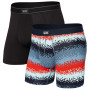 Boxershorts Saxx Daytripper Boxer Brief Fly 2Pk schwarz techrecstripe/black
