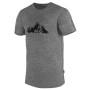 Herren-T-Shirt Warg Merino Mountain 165 Short Comfy grau Grey melange