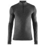 Herren-T-Shirt Craft Fuseknit Comfort Zip grau Blackmelange