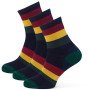 Socken Warg Happy Merino W Mixed Stripes 3 pack blau/rot Navy/Wine