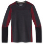 Herren-Funktionsshirt Smartwool M Intraknit Merino 200 Colorblock Crew grau/rot CharcoalHeather