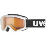 Kinder Skibrille Uvex Speedy Pro schwarz/weiß white/lasergold
