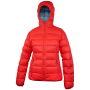 Damen Daunenjacke Warmpeace Tacoma Lady rot Hibiscus/Majolica Blue