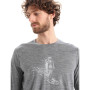 Herren-T-Shirt Icebreaker Tech Lite II LS Tee Skiing Yeti