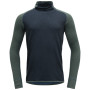 Herren-Funktionsshirt Devold Kvitegga Merino 230 H. Neck blau/grün Woods/Blue