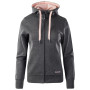 Damen-Sweatshirt Hi-Tec Lady Silian hellgrau Dark Grey Melange/Impatiens Pink