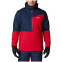 Herren-Winterjacke Columbia Iceberg Point Jacket rot Mountain Red, Collegiate Navy