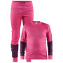 Kinderset Craft Baselayer Junior rosa/weinfarbe
