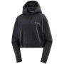 Damen-Sweatshirt Salomon Short Hoodie schwarz Deep Black