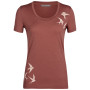 Damen-T-Shirt Icebreaker Women Tech Lite II SS ScpT rot grape