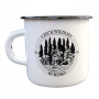Tasse Husky 400 ml plechový schwarz/weiß Rock