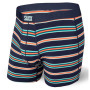 Boxershorts Saxx Ultra Boxer Brief Fly blau/orange NavyVistaStripe