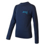 Kinder-Funktionsshirt Sensor Merino Df Logo dunkelblau Deep Blue
